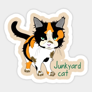 Junkyard Cat Sticker